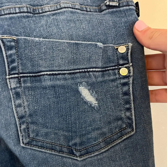 Rock & Republic Womens Blue Skinny Jeans Size 2 Distressed Denim Medium Wash - Picture 8 of 10